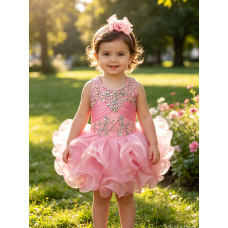 Infant/toddler/baby/children/kids Girl's glitz Pageant evening/prom Dress/clothing  G153-2